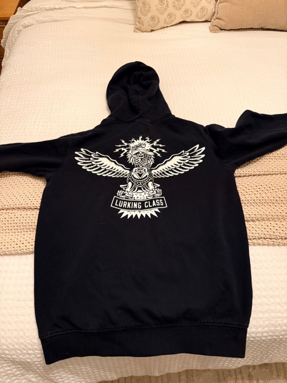 Lurking Class Sketchy Tank Hoodie Small Black Graphic Skate Streetwear S